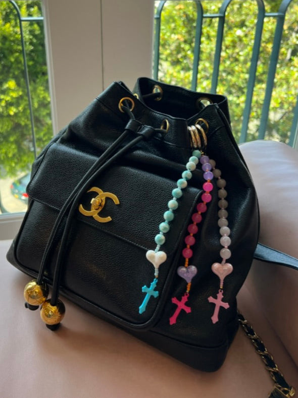 Rosary Bag Charm – Sky Blue