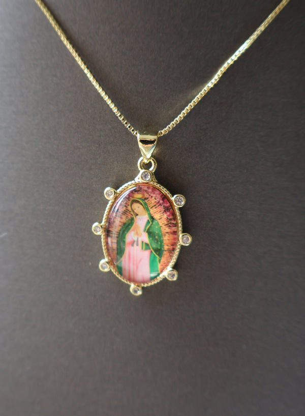 Our Lady of Guadalupe Picture Necklace