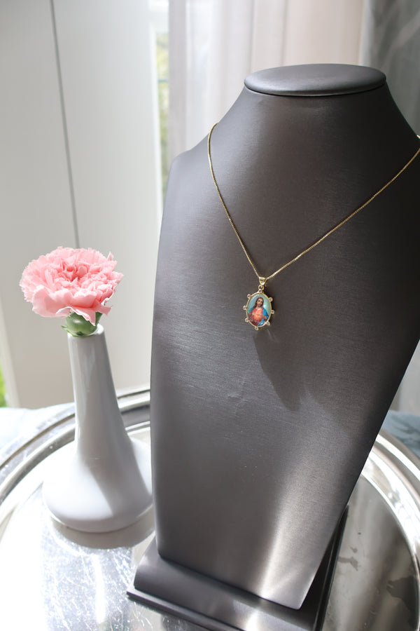 Sacred Heart Picture Necklace