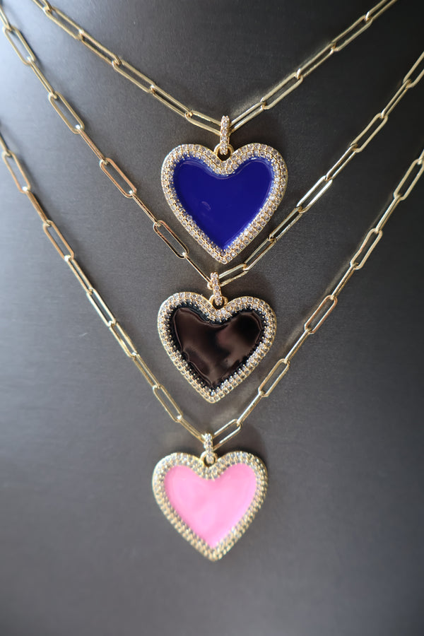 Colored Heart Necklace