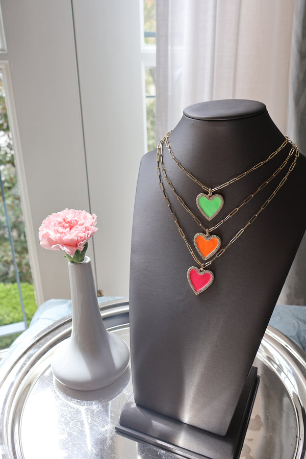 Colored Heart Necklace