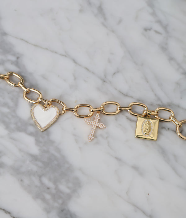 Our Lady locket bracelet