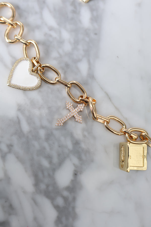 Our Lady locket bracelet