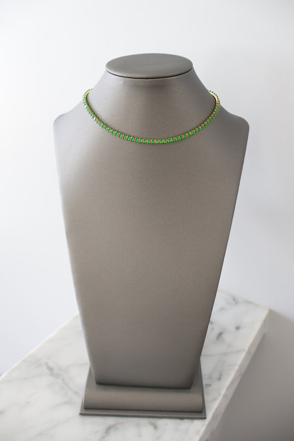 Marquise Emerald Tennis Necklace