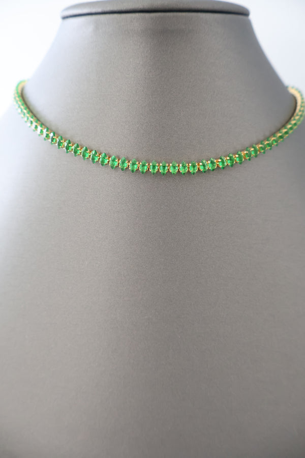 Marquise Emerald Tennis Necklace