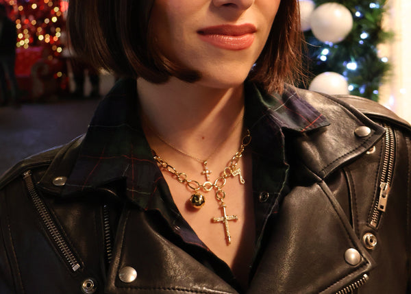 Bubble Cross Necklace