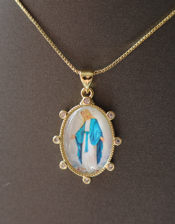 Virgin Mary Picture Necklace