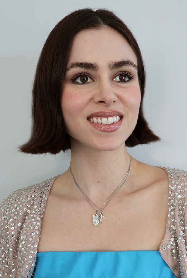 Our Lady shield necklace